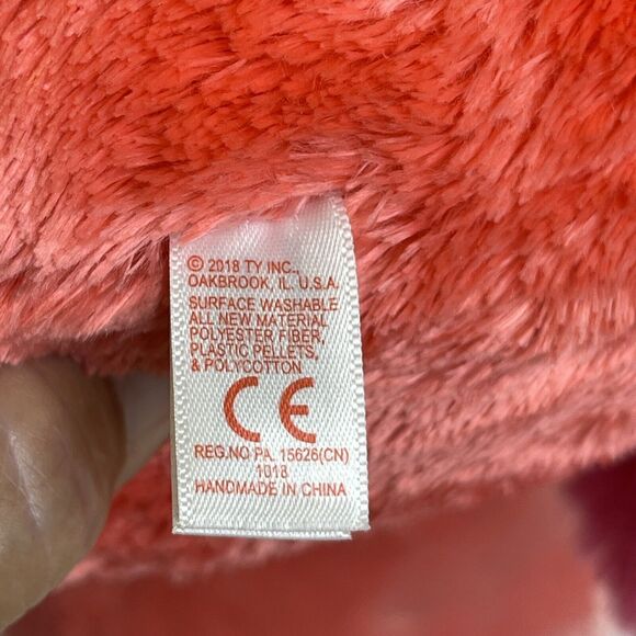 Ty Beanie Boo Gilda Pink Flamingo, Large Blue Eyes, TySilk Pink, 24"‎ Tall Baby - Picture 11 of 16